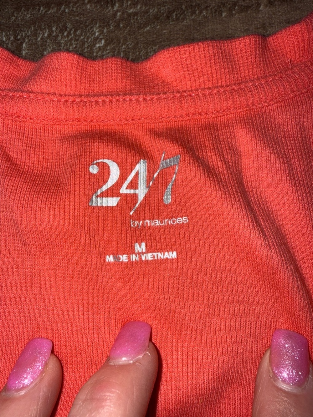 NWOT A new day and 24/7 Black and Coral Ribbed Tank Tops MEDIUM BUNDLE - Picture 3 of 9